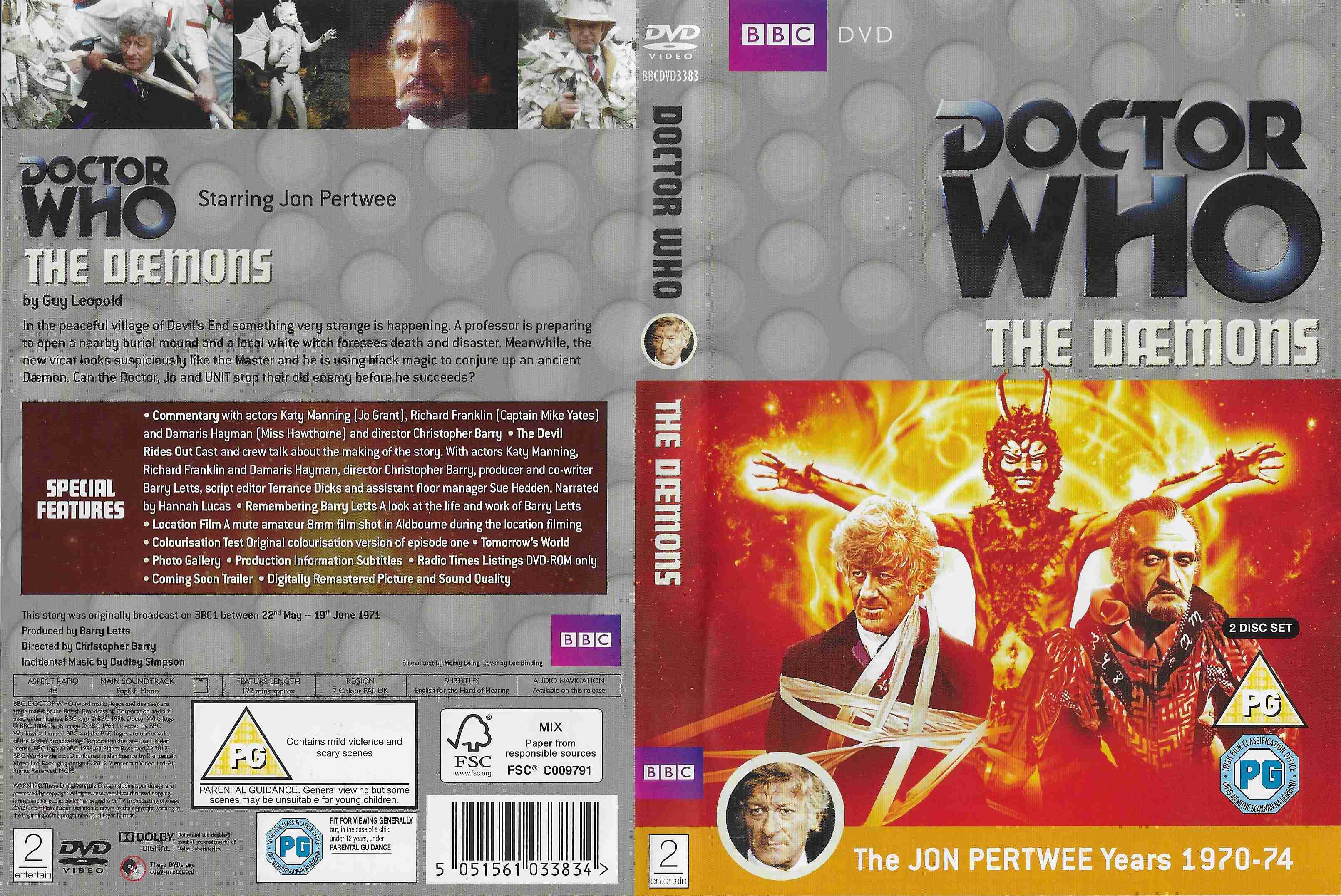 Picture of BBCDVD 3383 Doctor Who - The Daemons by artist Guy Leopold from the BBC records and Tapes library